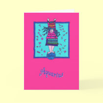 An Artsy Aquarius Greeting cards