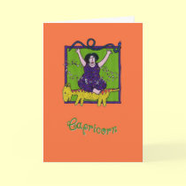 An Artsy Capricorn Greeting cards