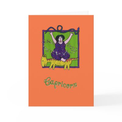 An Artsy Capricorn Greeting Cards by Oceana