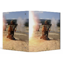 An assaultman fires a Rocket Propelled Grenade Vinyl Binder