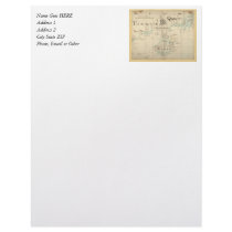An Authentic 1690 Pirate Map Custom Letterhead