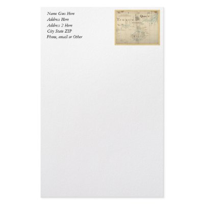 An Authentic 1690 Pirate Map Stationery by ZephyrusBooks