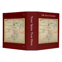An Authentic 1690 Pirate Map (with embellishments) Binder