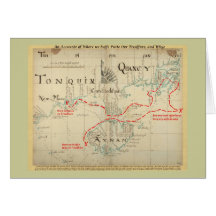 An Authentic 1690 Pirate Map (with embellishments) Greeting Cards