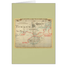 An Authentic 1690 Pirate Map (with embellishments) Greeting Card