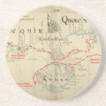 An Authentic 1690 Pirate Map (with embellishments) Drink Coasters
