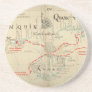 An Authentic 1690 Pirate Map (with embellishments) Drink Coasters