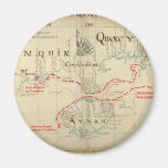 An Authentic 1690 Pirate Map (with embellishments) Refrigerator Magnets