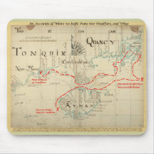 An Authentic 1690 Pirate Map (with embellishments) Mousepads