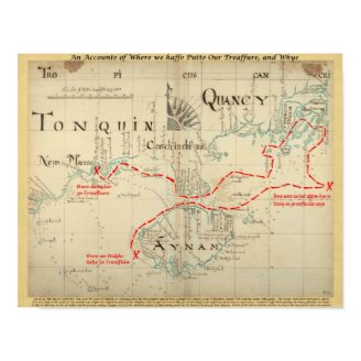 An Authentic 1690 Pirate Map (with embellishments) Posters