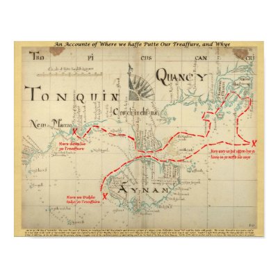 An Authentic 1690 Pirate Map (with embellishments) Poster by ZephyrusBooks