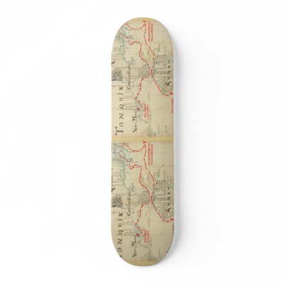 An Authentic 1690 Pirate Map (with embellishments) Custom Skate Board by ZephyrusBooks