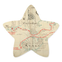 An Authentic 1690 Pirate Map (with embellishments) Star Stickers