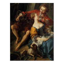 An Autumn Pastoral in detail - François Boucher Post Cards