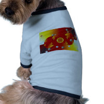 An egg and a meteor dimension dog tee