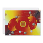 An egg and a meteor dimension personalized invitations
