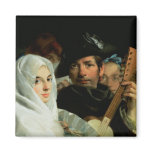 An Elegant Couple from Madrid, c.1770 Fridge Magnets