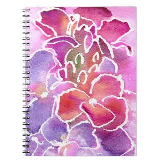 An Elegant Floral Pink and Mauve Spiral Notebook