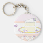 An Elegant Slice Of Wedding Cake Keychains