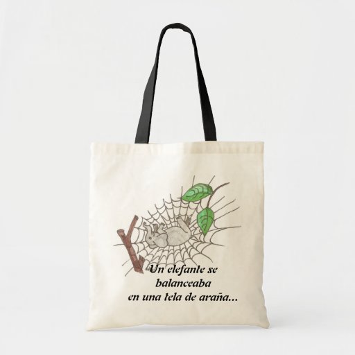 An elephant balanced… canvas bag
