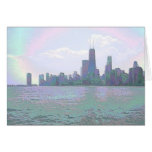 An Enamel View of the Chicago Skyline Greeting Card