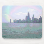 An Enamel View of the Chicago Skyline mousepads