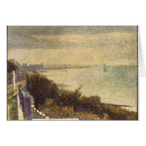 An Evening in Grand Camp by Georges Seurat Greeting Cards