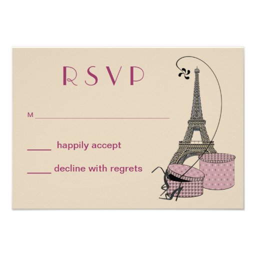 An Evening In Paris Party Response Card