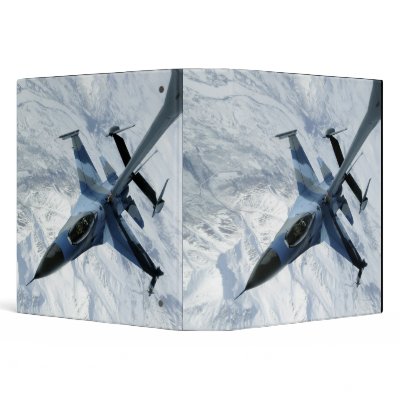 An F-16 Aggressor sits in contact position 3 Ring Binder by stocktrek