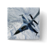 An F-16 Aggressor sits in contact position Pins