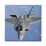 An F-22 Raptor moves into position to receive f 2 Fridge Magnet