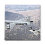 An F-22 Raptor receives fuel from a KC-135 Refrigerator Magnets