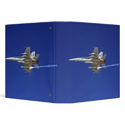 An F/A-18C Hornet 3 Ring Binders by stocktrek