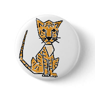 AN- Funky Tiger Button button