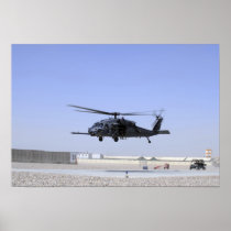 An HH-60G Pave Hawk taking off from Camp Bastio Print