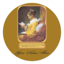 An Hour Reading Bookplates sticker