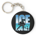 An Ice Hockey Player Shooting the Puck Key Chains