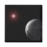 An icy/rocky planet orbiting a dim star magnet