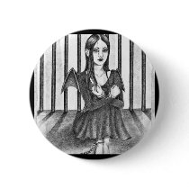 An imprisoned angel pinback button