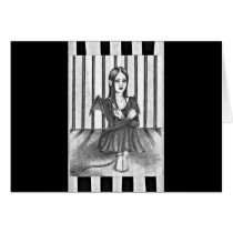 An imprisoned angel greeting card