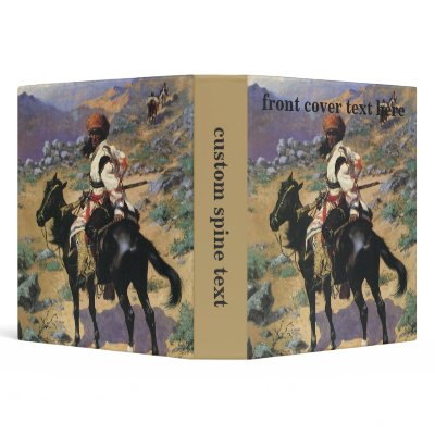 An Indian Trapper by Remington, Vintage Wild West Binders by MasterpieceCafe