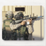 An infantry scout aims his weapon mousepad