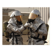 An Iraqi firefighter