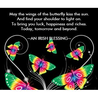 AN IRISH BLESSING-Butterflies Poster print