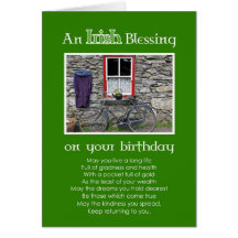 An Irish Blessing on your Birthday Greeting Card