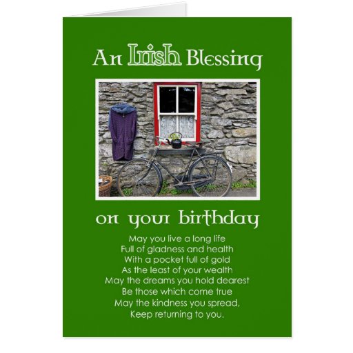 An Irish Blessing On Your Birthday Greeting Card Zazzle 1751
