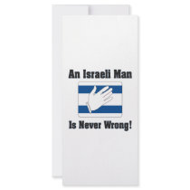 An Isralei Man Is Never Wrong rack cards