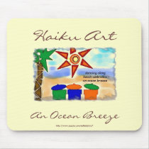 An Ocean Breeze Haiku Art Mousepad by Reflekshins An Ocean Breeze Haiku Art Mousepad