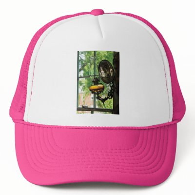 An oil lantern trucker hat by suburbanscenes