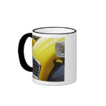 An old black and yellow Citroen 2CV 2 CV, detail Mugs